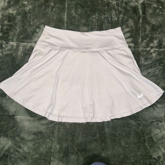 Baleaf Tennis Skirt Women's L White Stretch Athletic Running High Waist Skort - Picture 1 of 9